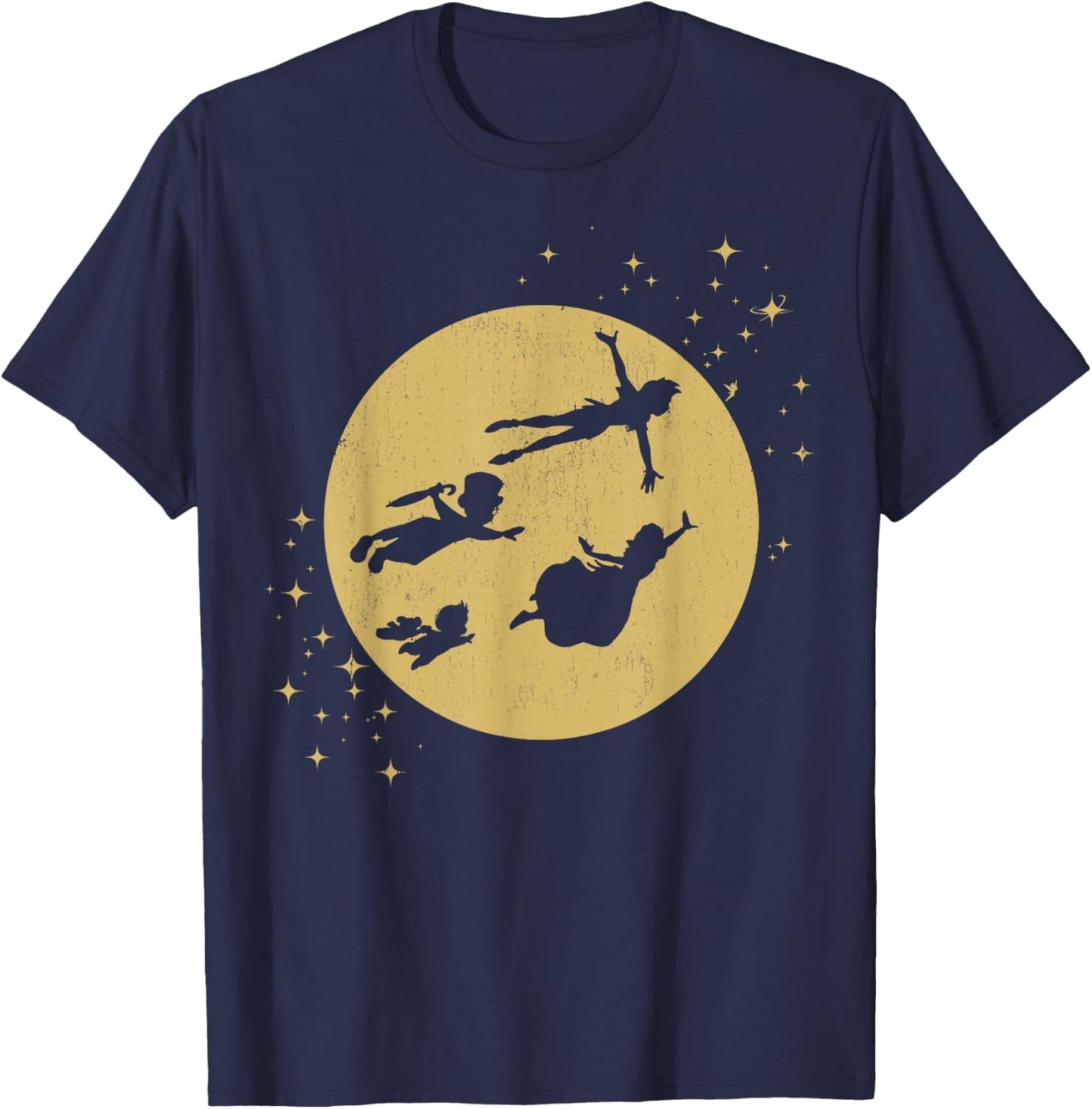 Disney Peter Pan Darling Kids Flying Moon Silhouette T-Shirt - T-Shirt | Navy