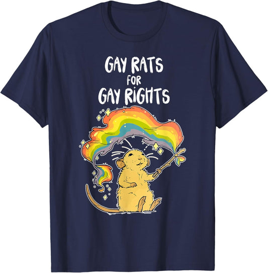 Gay Rats For Gay Rights T-Shirt - T-Shirt | Navy