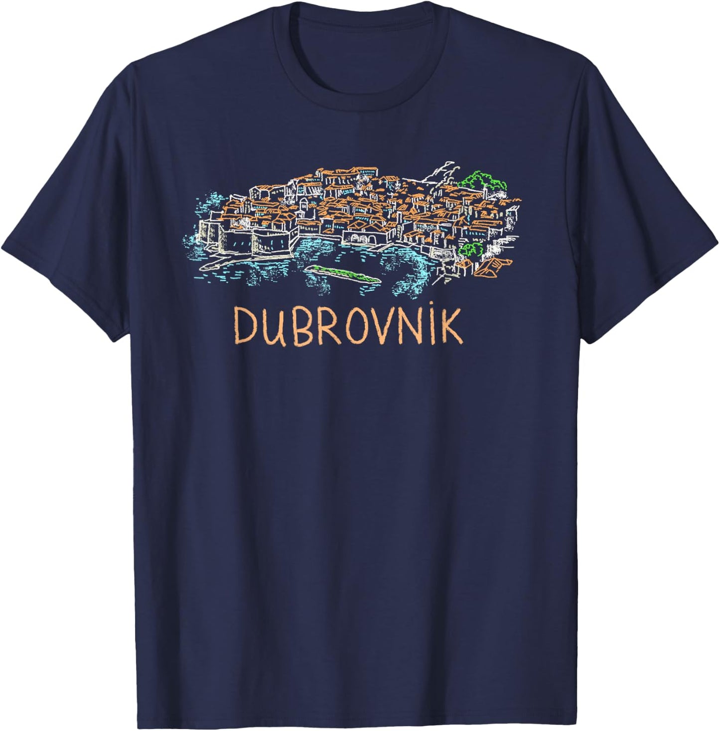 Dubrovnik city Shirt T Shirt T-Shirt - T-Shirt | Navy