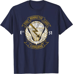 American Marauder: E 51st Long Range Surveillance Insignia T-Shirt - T-Shirt | Navy