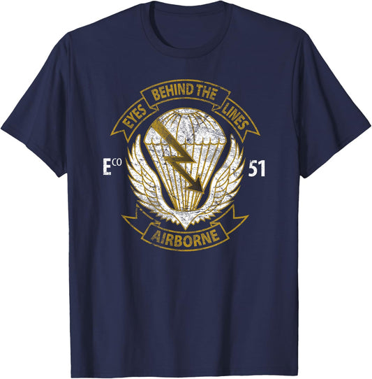 American Marauder: E 51st Long Range Surveillance Insignia T-Shirt - T-Shirt | Navy
