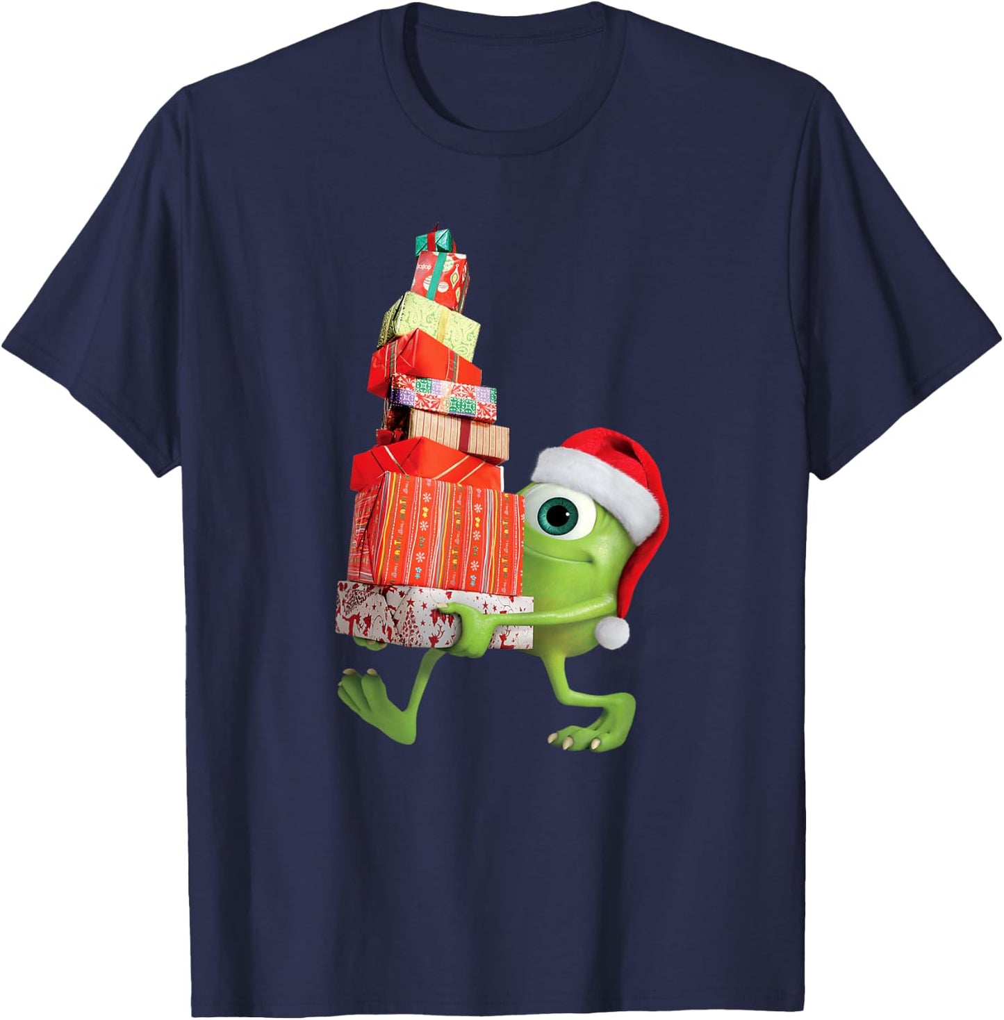 Disney PIXAR Monsters University Santa Mike Holiday T-Shirt - T-Shirt | Navy