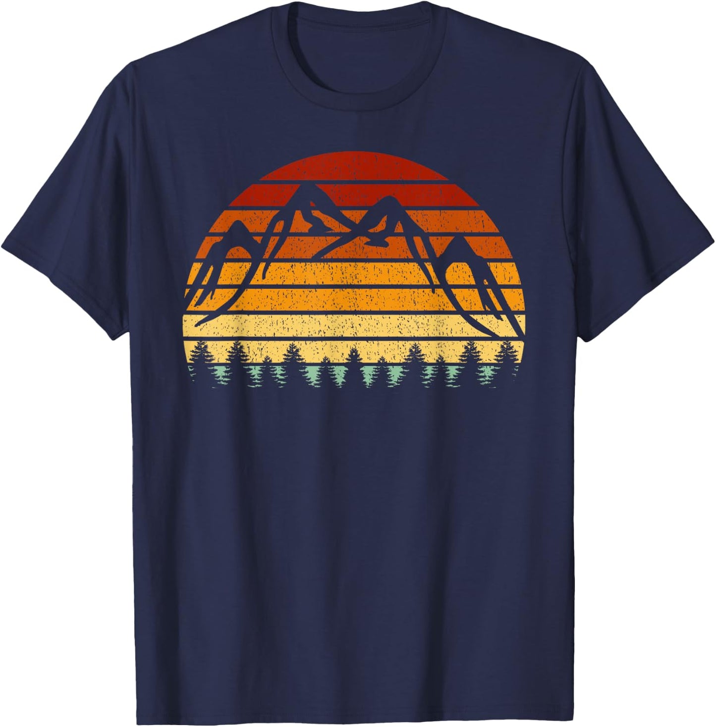 Vintage Sun Mountains Gift Mountaineers and Hikers T-Shirt - T-Shirt | Navy