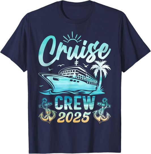 Cruise Crew 2025 Ship Vacation Trip Cruising Family Matching T-Shirt - T-Shirt | Navy