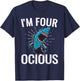 Shark Boys Kids 4th Birthday 4 Year Old Party T-Shirt - T-Shirt | Navy