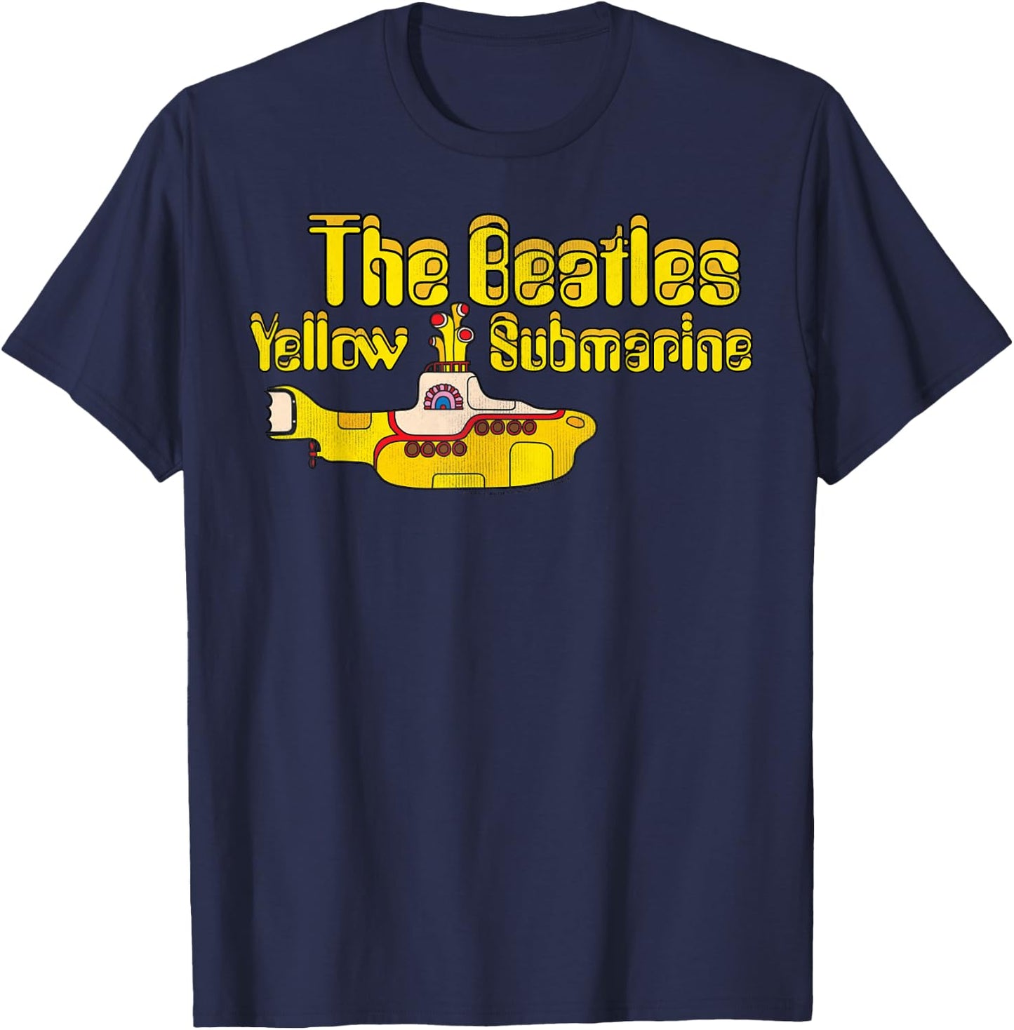 The Beatles Yellow Submarine Logo T-Shirt - T-Shirt | Navy