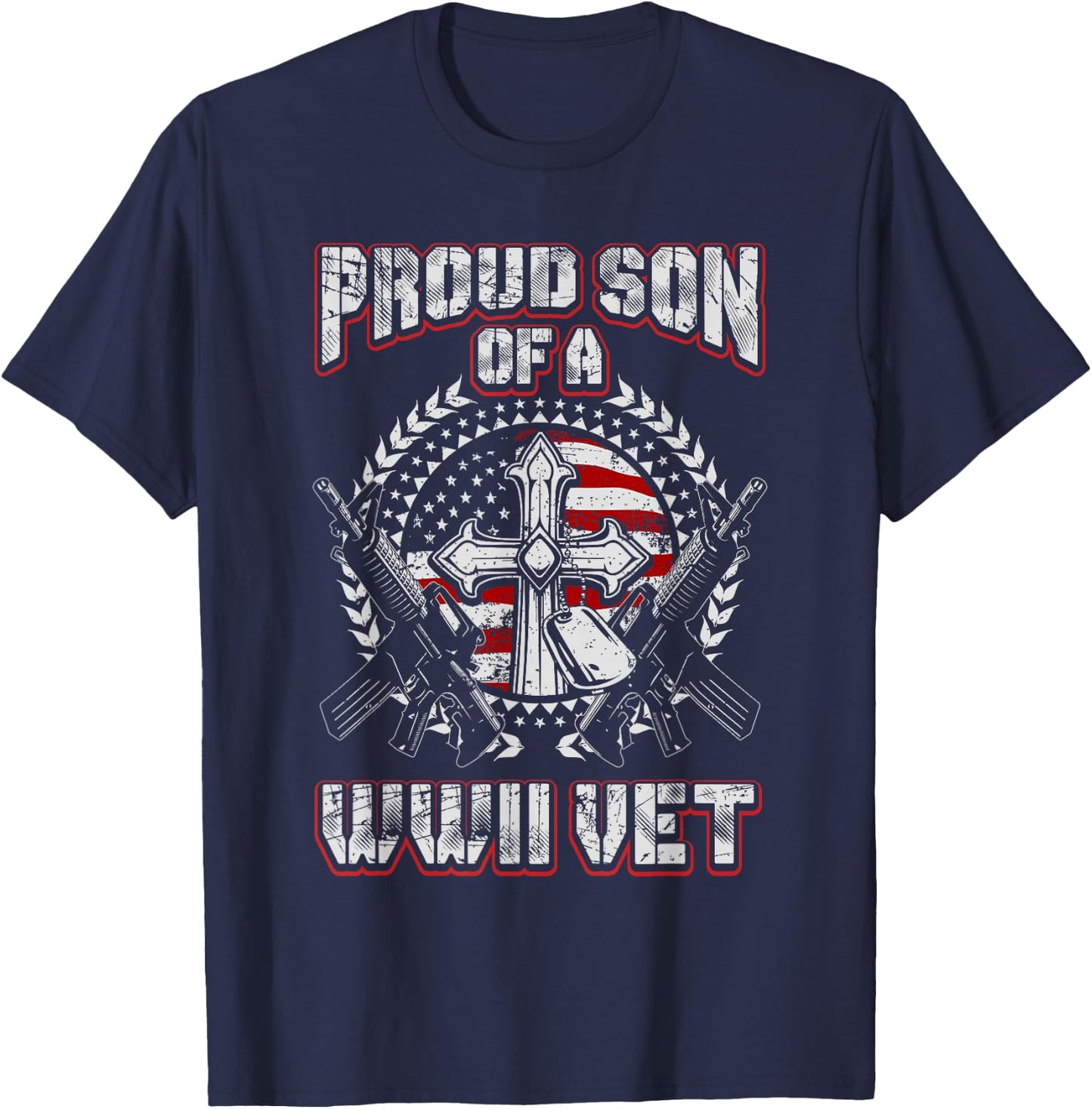 World War Two Veteran Proud Son of a WWII Vet T Shirt T-Shirt - T-Shirt | Navy