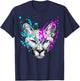 Watercolor lion mountain cougar painting wild artistic T-Shirt - T-Shirt | Navy