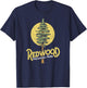 Redwood National Park Retro Vibe Distressed Tree Graphic T-Shirt - T-Shirt | Navy