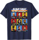 Star Trek Next Generation 9 Cast Members T-Shirt - T-Shirt | Navy
