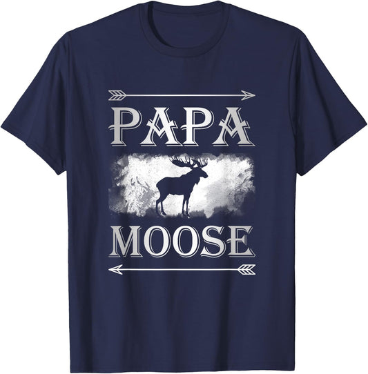 Best Husband Gifts "Papa Moose" Men Shirts T-Shirt - T-Shirt | Navy