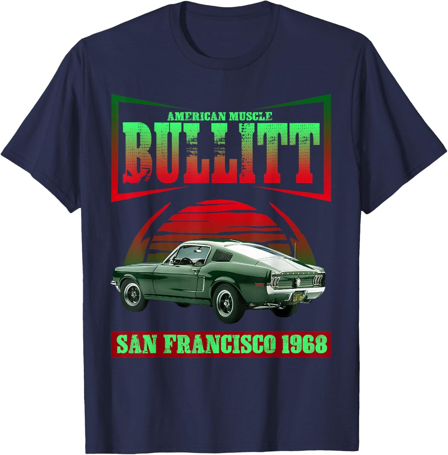 American muscle car bullitt T-Shirt - T-Shirt | Navy