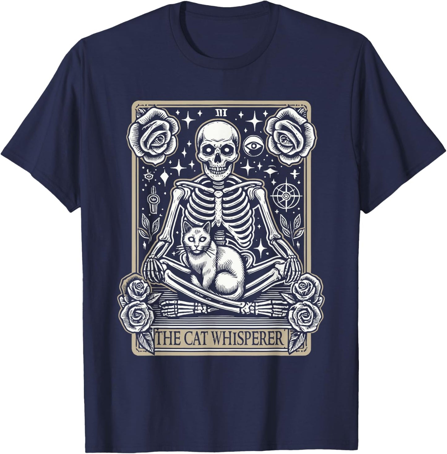 Tarot Card Emo Gothic - Occult The Cat Whisperer T-Shirt - T-Shirt | Navy