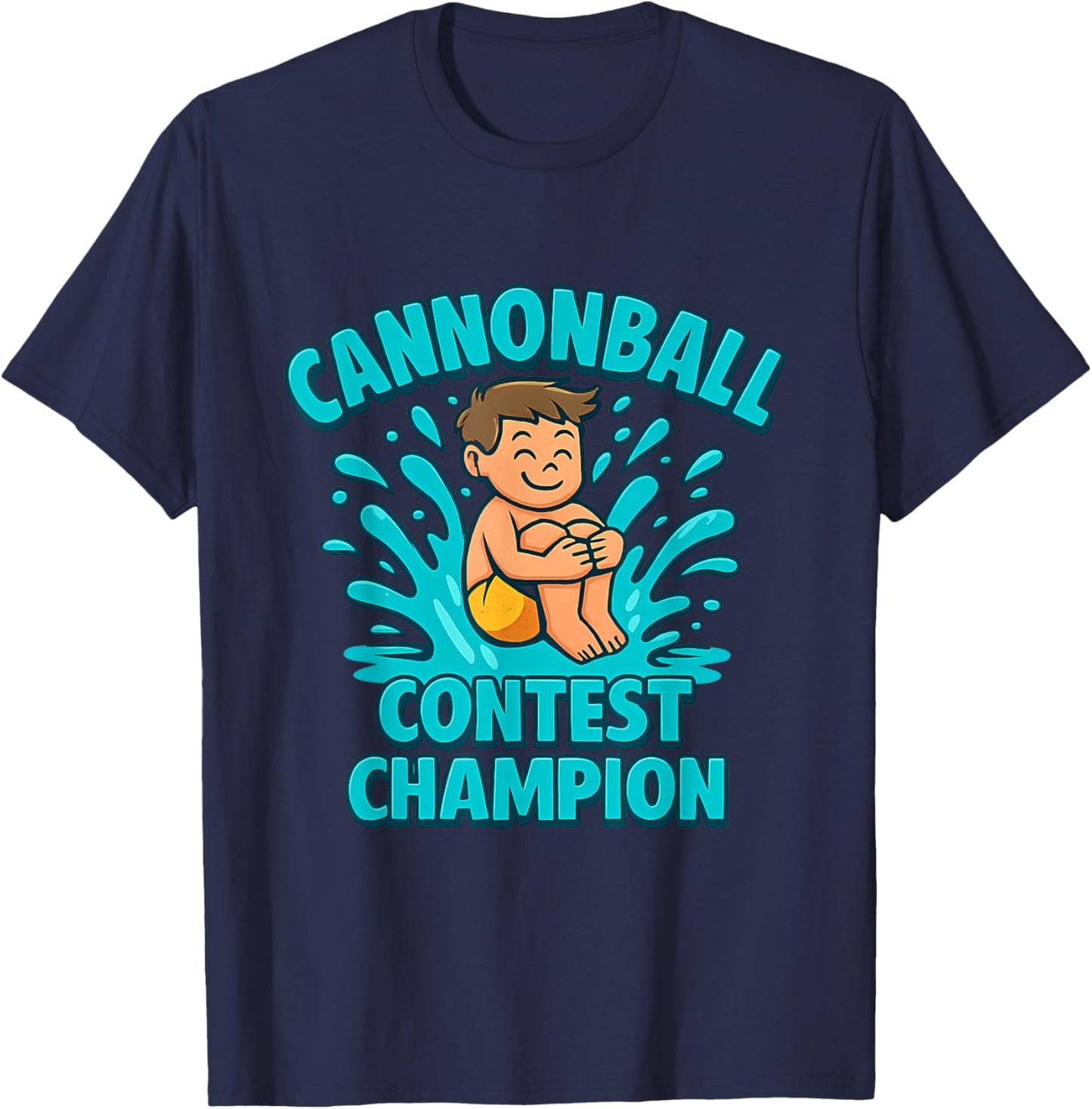 Summer Cannonball Contest Champion Beach Squad Graphic T-Shirt - T-Shirt | Navy