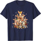 Cute Rabbit Bunny Christmas Tree Xmas Lights Kids Adults T-Shirt - T-Shirt | Navy