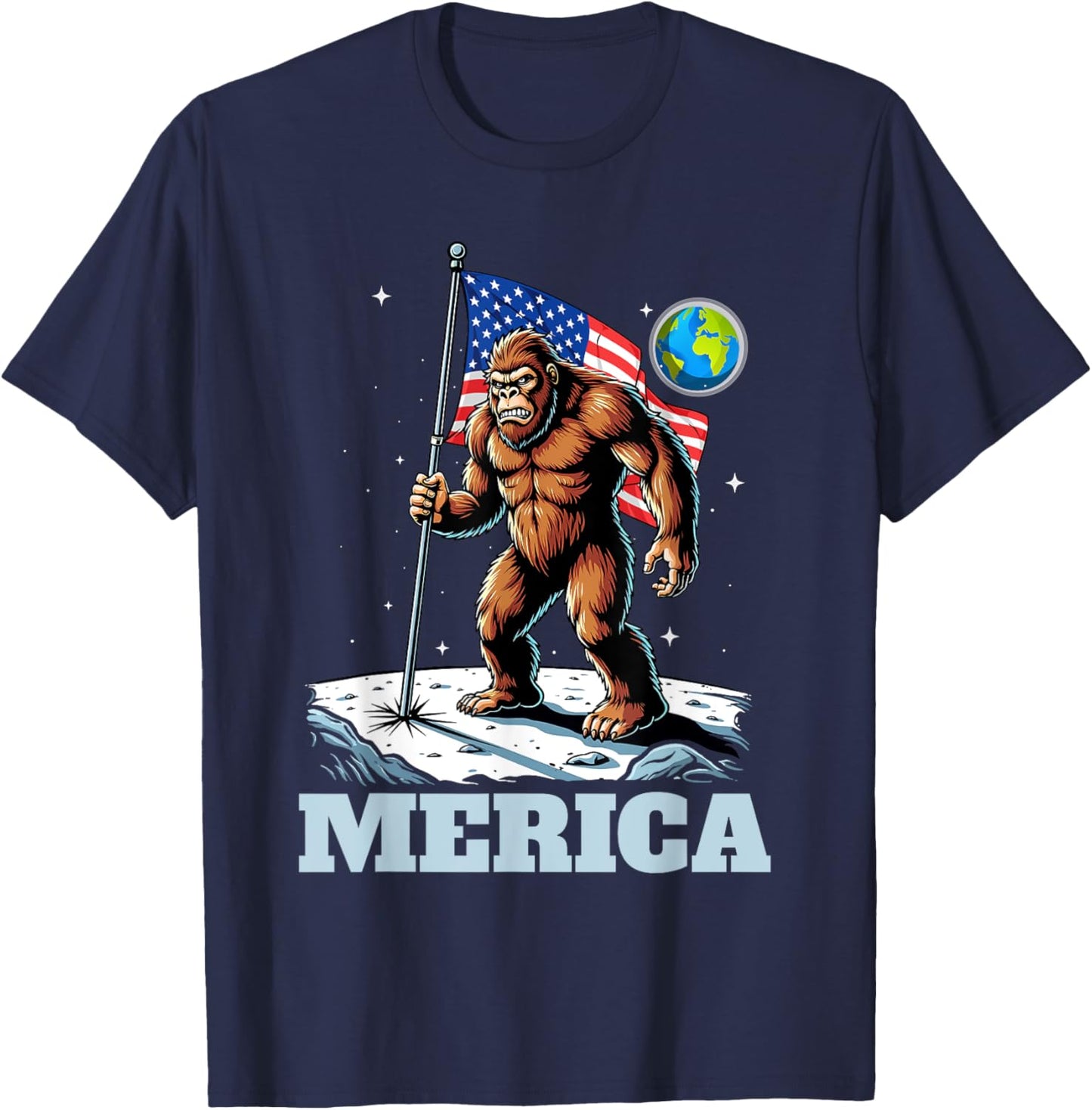 Merica - USA American Flag 4th Of July Fourth T-Shirt - T-Shirt | Navy