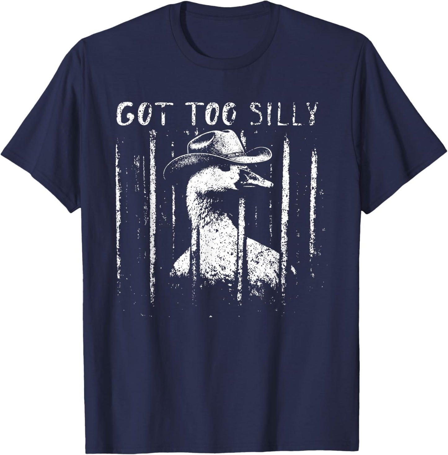 Got Too Silly Goose Meme Funny Goose Jailbird Prison T-Shirt - T-Shirt | Navy