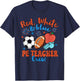 Red White Blue PE Teacher Crew Funny 4th of July T-Shirt - T-Shirt | Navy