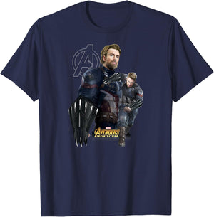 Marvel Infinity War Captain America Fierce Shield T-Shirt - T-Shirt | Navy