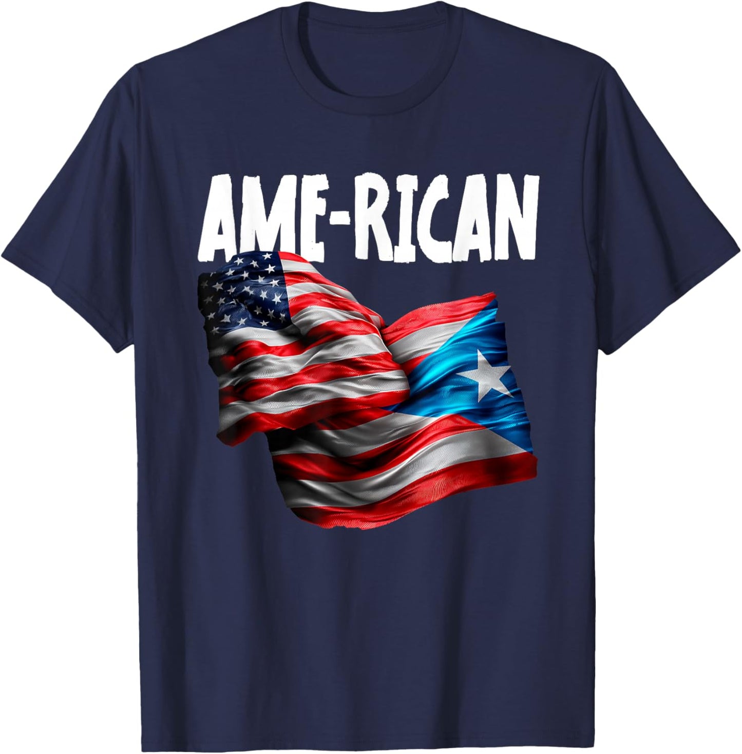 Puerto Rico Hispanic Pride Design T-Shirt - T-Shirt | Navy