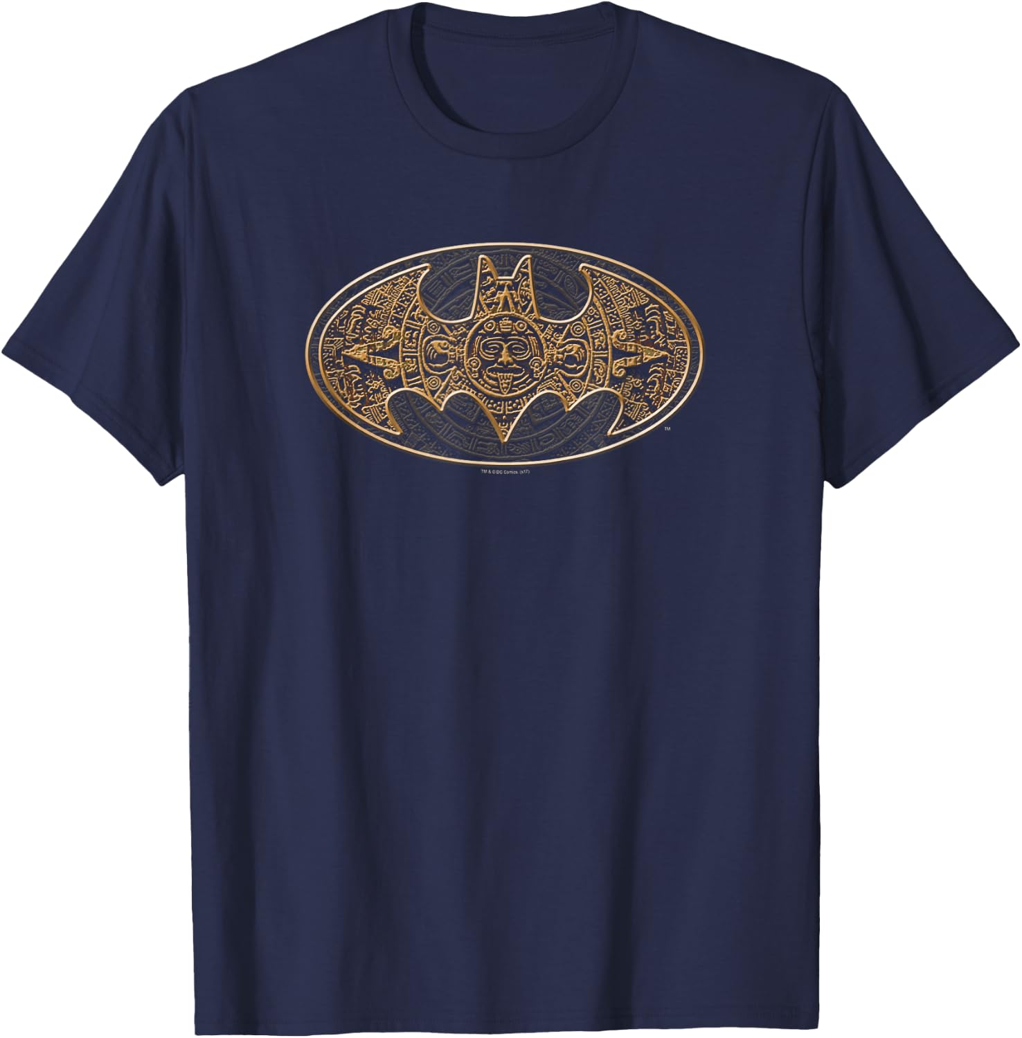 Batman Aztec Bat Logo T-Shirt - T-Shirt | Navy
