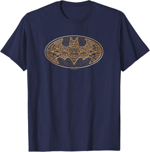 Batman Aztec Bat Logo T-Shirt - T-Shirt | Navy