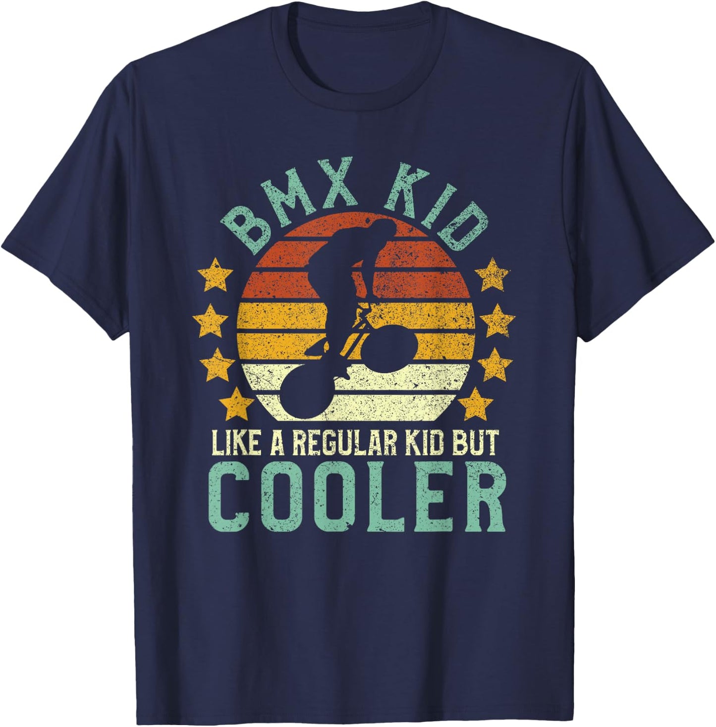 BMX Kid | Funny BMX Trick Freestyle Bike Rider Gift T-Shirt - T-Shirt | Navy