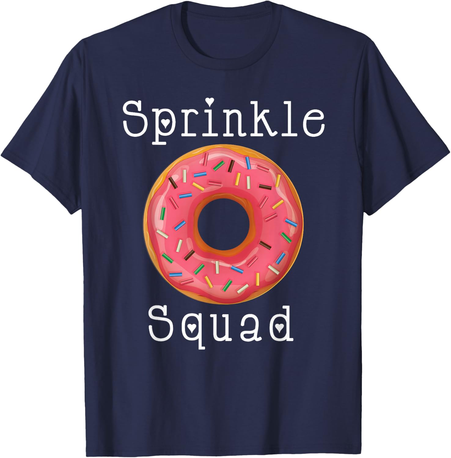 Donut Sprinkle Squad and Girls Matching Group T-Shirt - T-Shirt | Navy