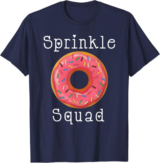 Donut Sprinkle Squad and Girls Matching Group T-Shirt - T-Shirt | Navy