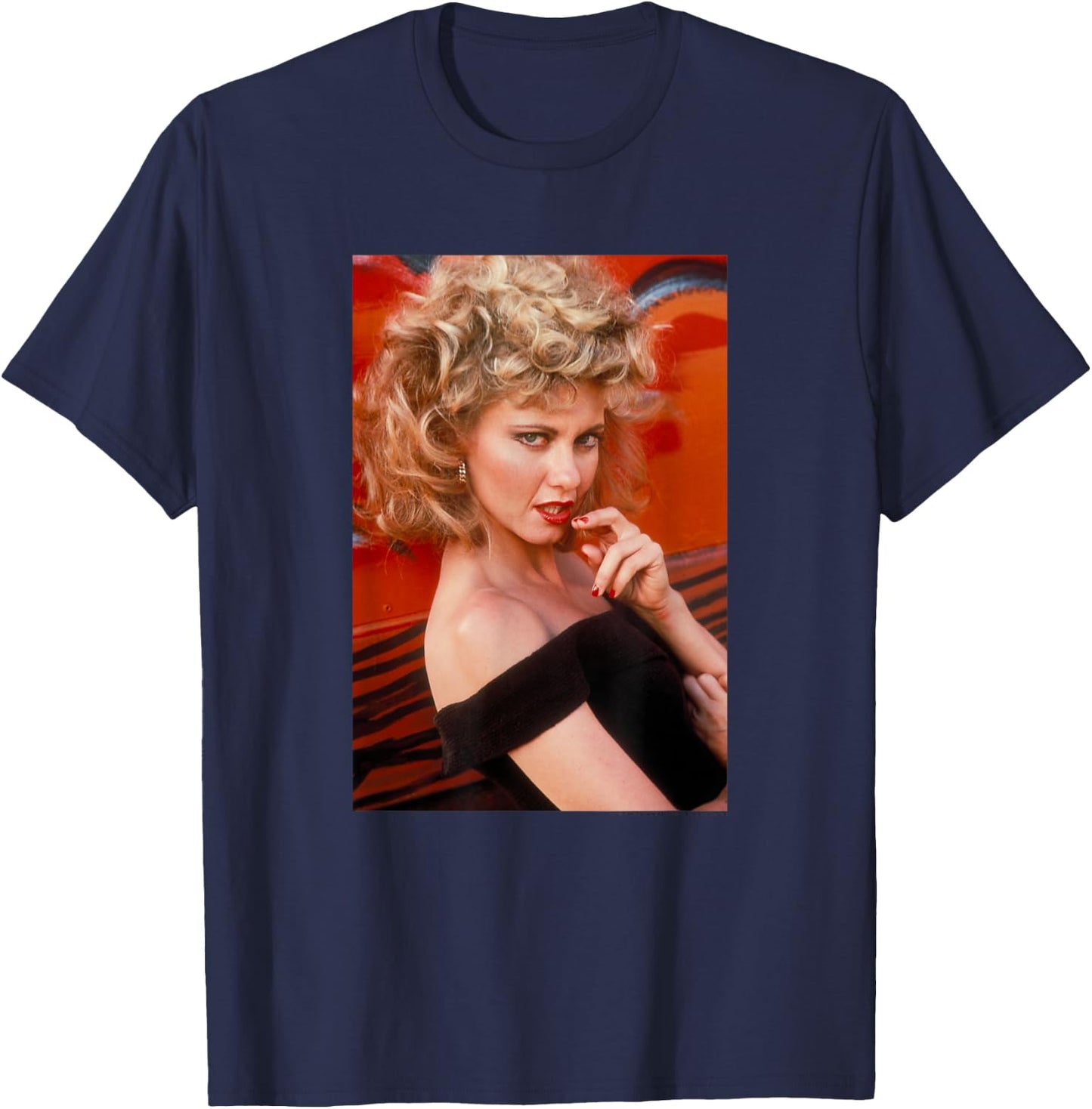 Grease Sandy Black Dress Photo Retro Movie T-Shirt - T-Shirt | Navy