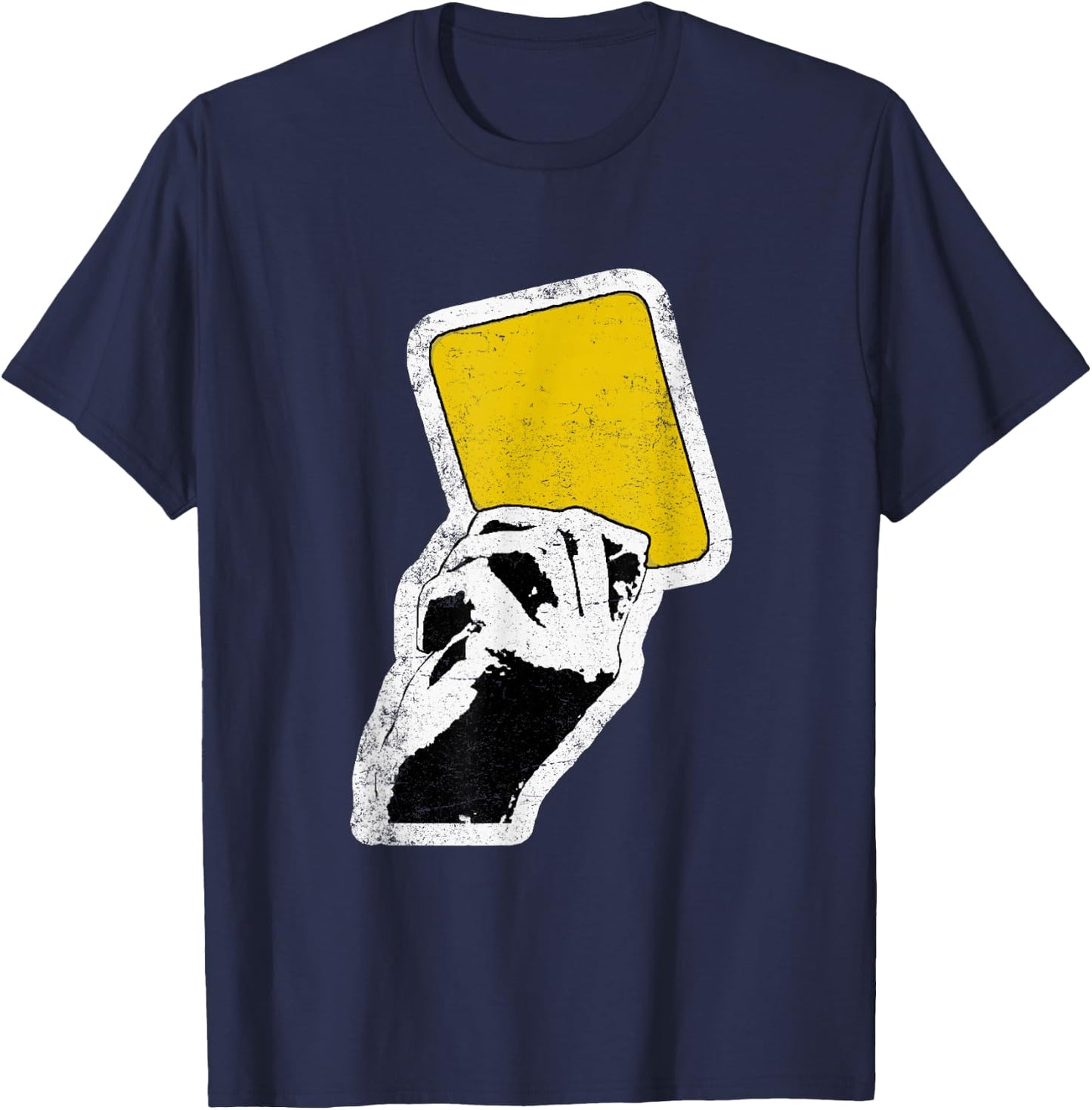 Referee Yellow Card Coach Sports Football Soccer T-Shirt - T-Shirt | Navy