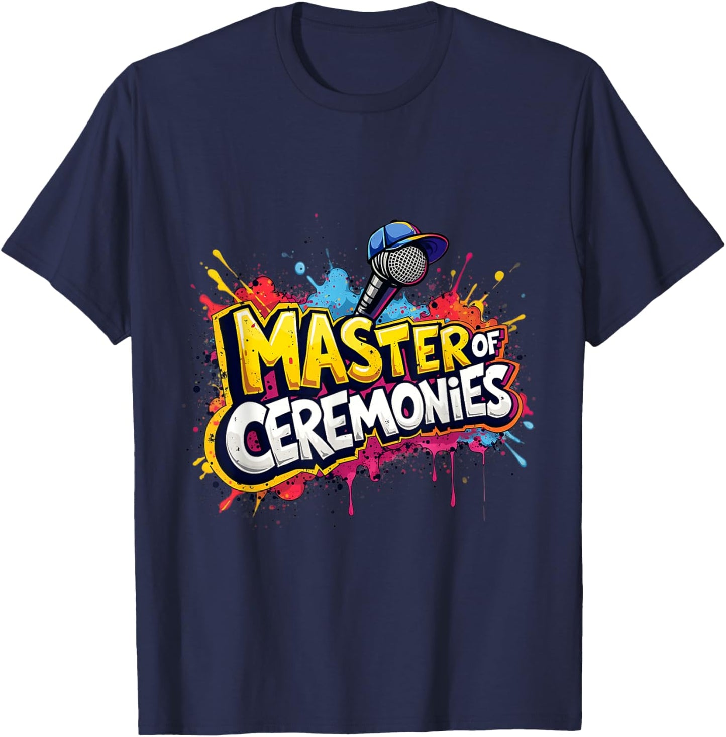 Emcee Microphone Graphic Funny Host Idea T-Shirt - T-Shirt | Navy