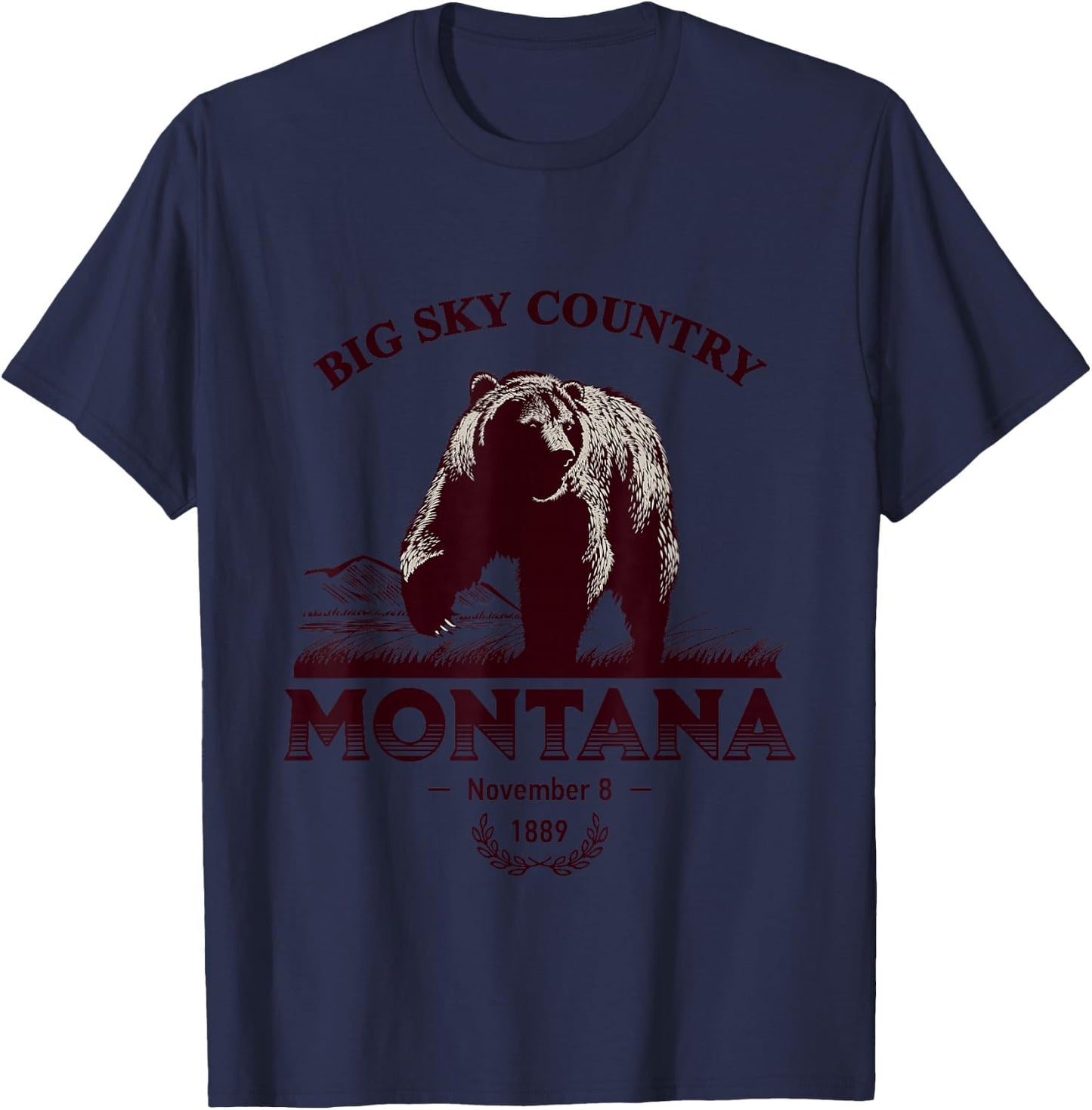 Montana State - Big Sky Country T-Shirt - T-Shirt | Navy
