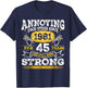 Annoying Each Other Since 1981 Husband Wife Anniversary T-Shirt - T-Shirt | Navy