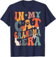 Retro Groovy Funny In My Cat Grandma Era T-Shirt - T-Shirt | Navy