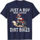 Just a boy who loves dirt bikes, Kids Dirt Bike T-Shirt - T-Shirt | Navy