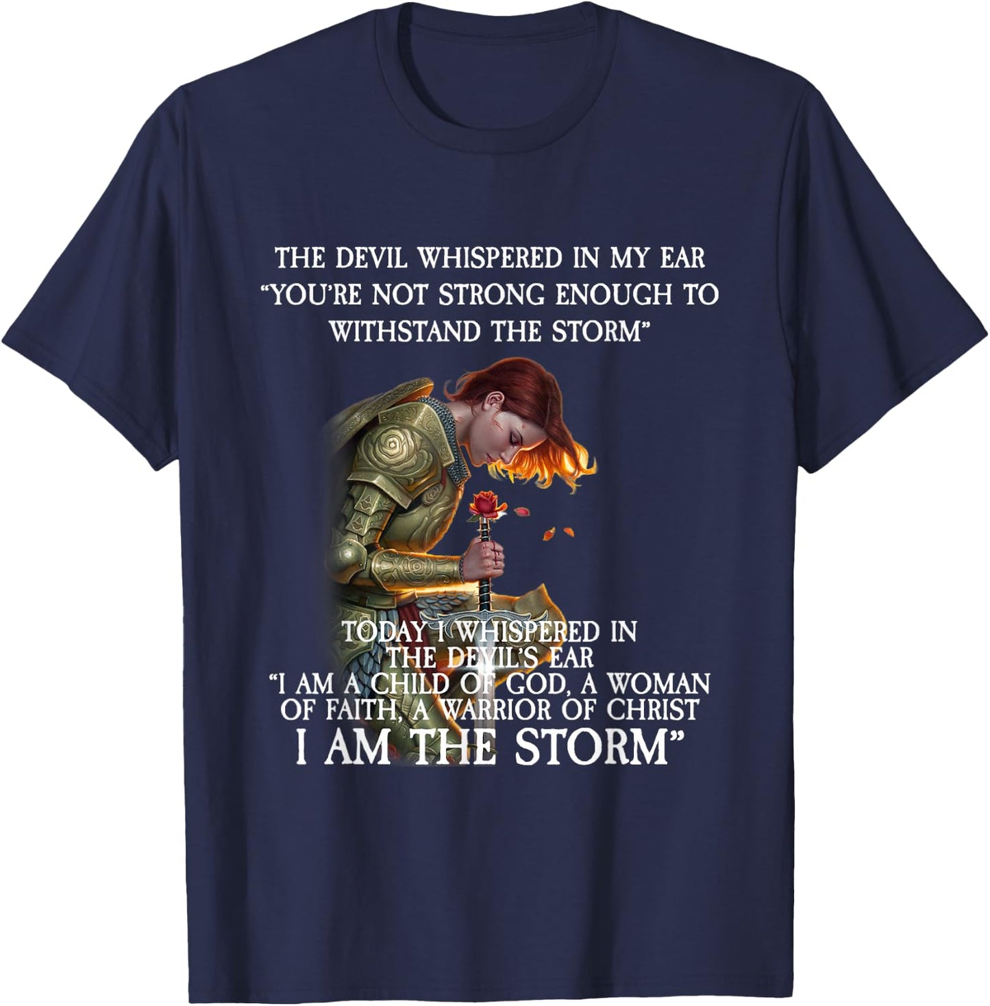 You are not strong enough to withstand THE STORM T-Shirt - T-Shirt | Navy