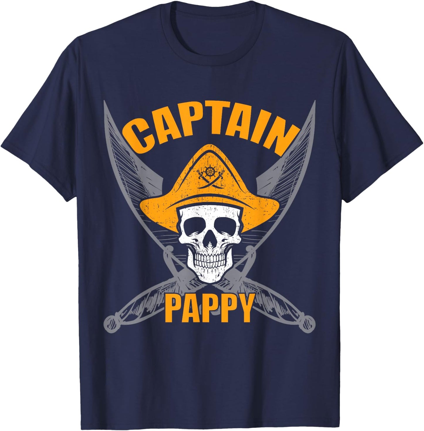 Pirate Captain Pappy Party T-Shirt - T-Shirt | Navy