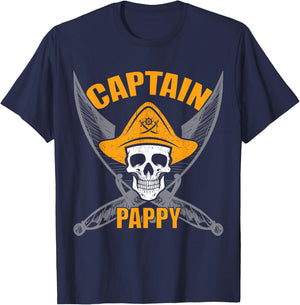 Pirate Captain Pappy Party T-Shirt - T-Shirt | Navy