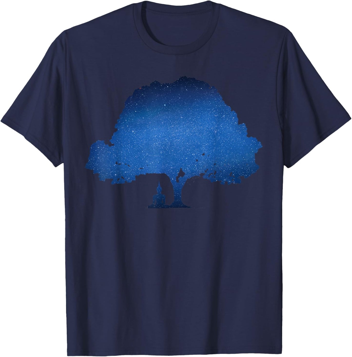 Beneath the Bodhi Tree Buddhism T-Shirt - T-Shirt | Navy