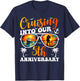 Cruising Into Our 5th Anniversary Cruise 5 Years Married T-Shirt - T-Shirt | Navy