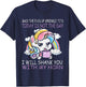 Unicorns Sprinkle Tits Funny Quotes Unicorn Humour Gift T-Shirt - T-Shirt | Navy