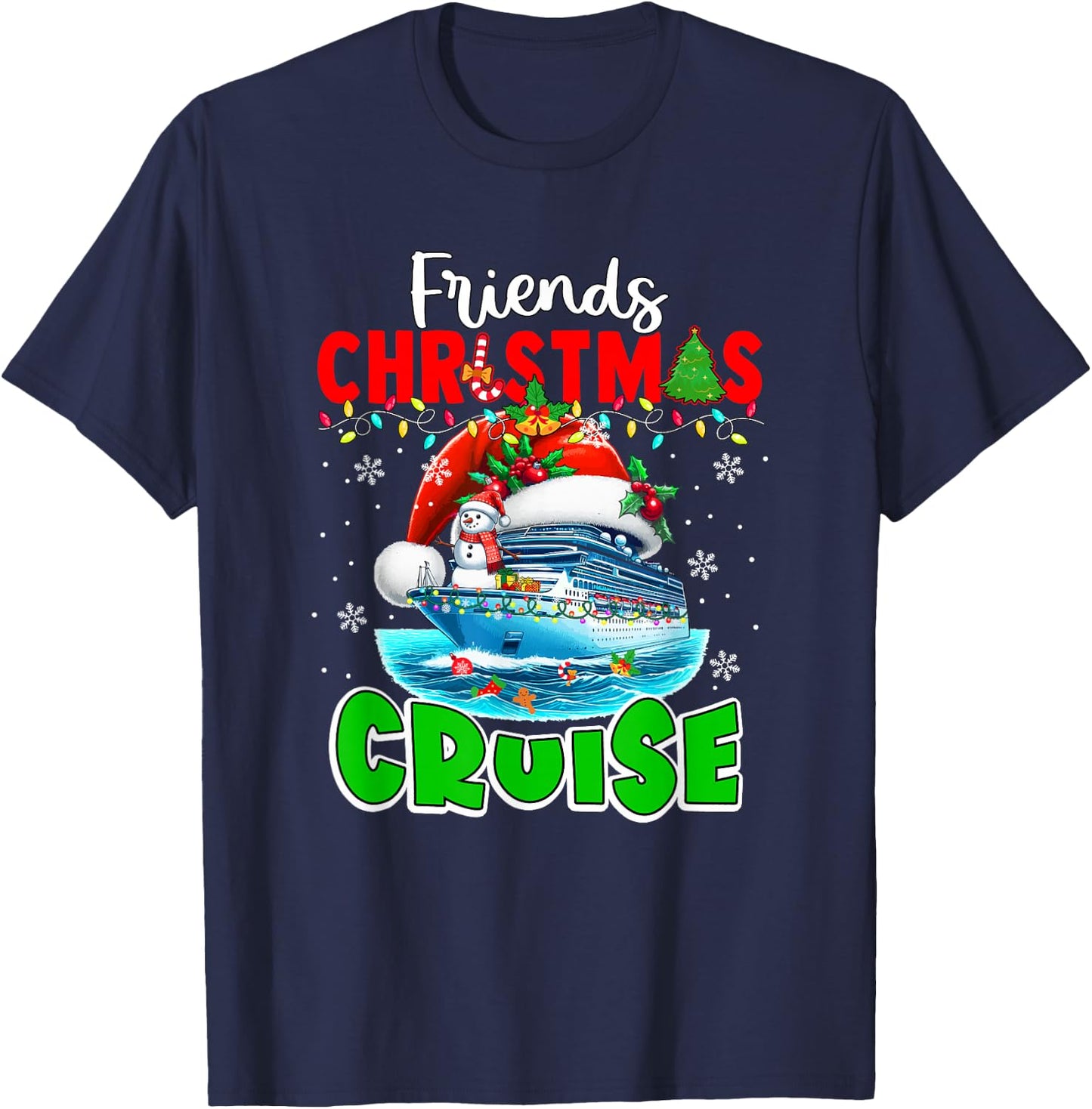 Friends Christmas Cruise Costume Cruise Ship Captain Lover T-Shirt - T-Shirt | Navy