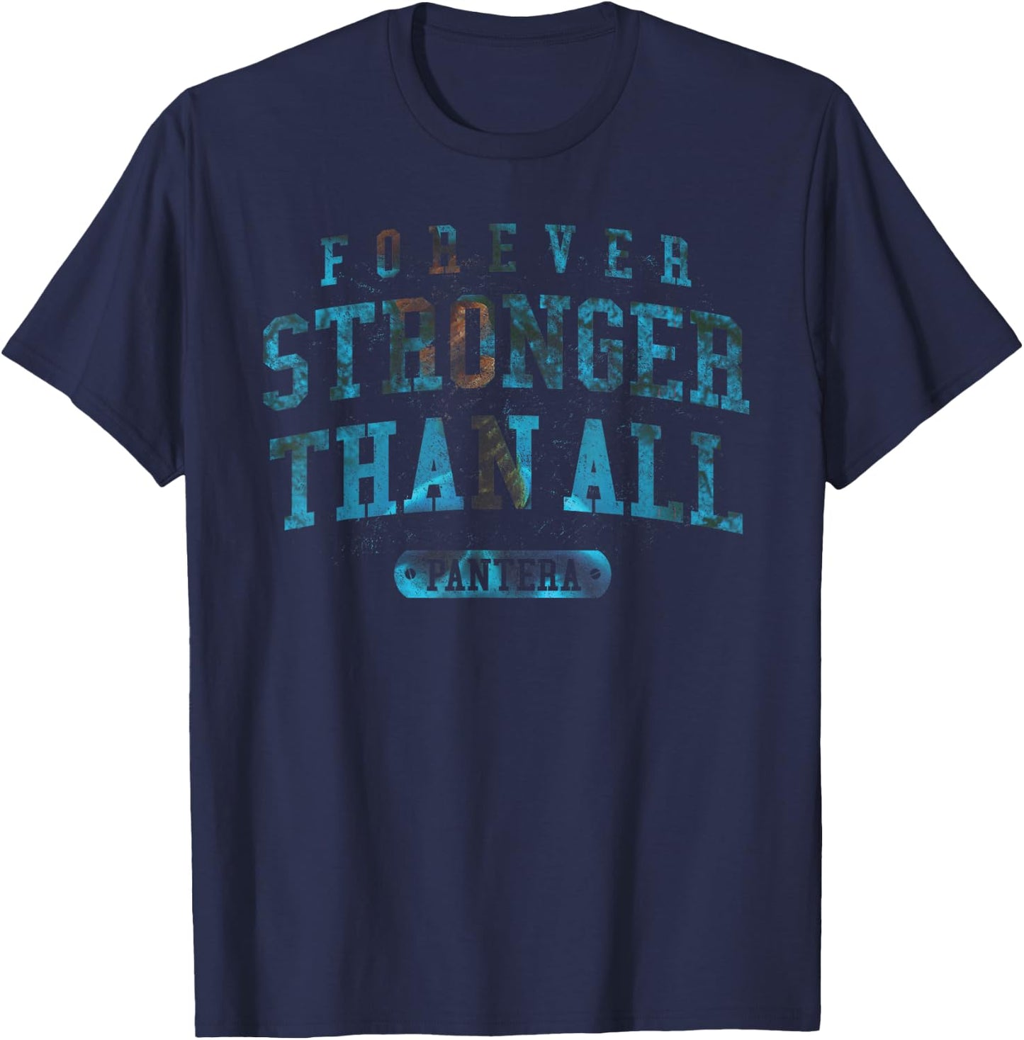 Pantera Official Forever Stronger Than All Blue T-Shirt - T-Shirt | Navy