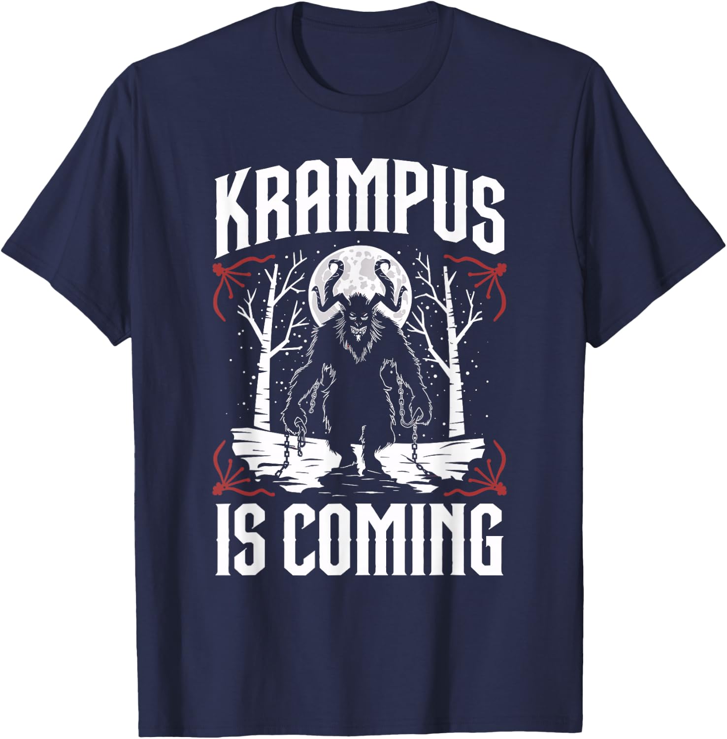 Krampusnacht Christmas Monster Krampus Lover Festive Horror T-Shirt - T-Shirt | Navy
