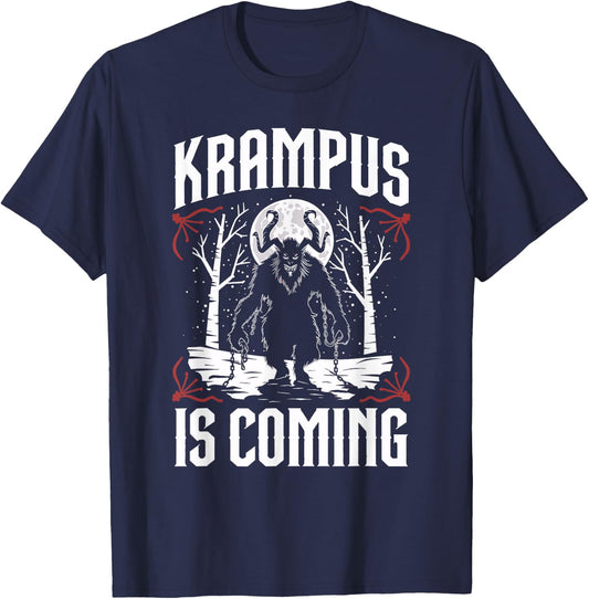 Krampusnacht Christmas Monster Krampus Lover Festive Horror T-Shirt - T-Shirt | Navy