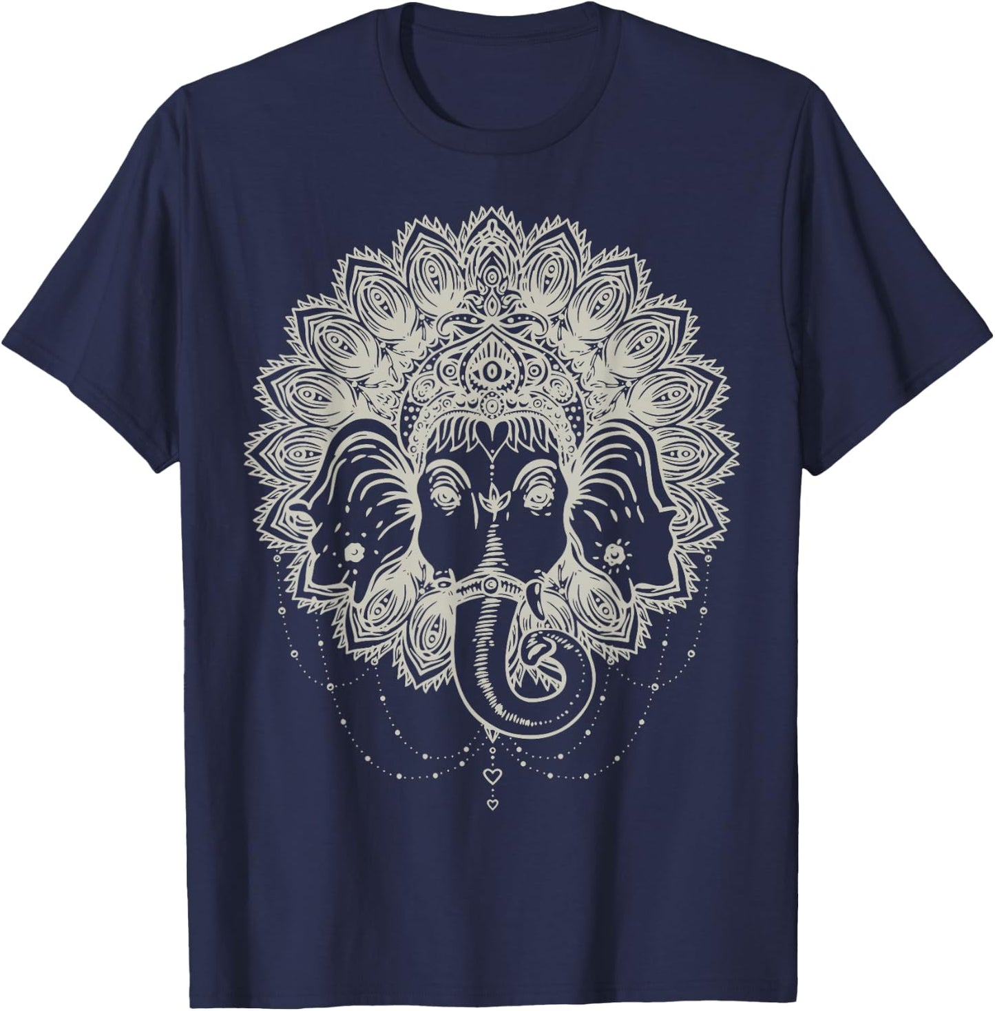 Sak Yant Thai Tattoo Spiritual Ganesha Elephant Thailand T-Shirt - T-Shirt | Navy