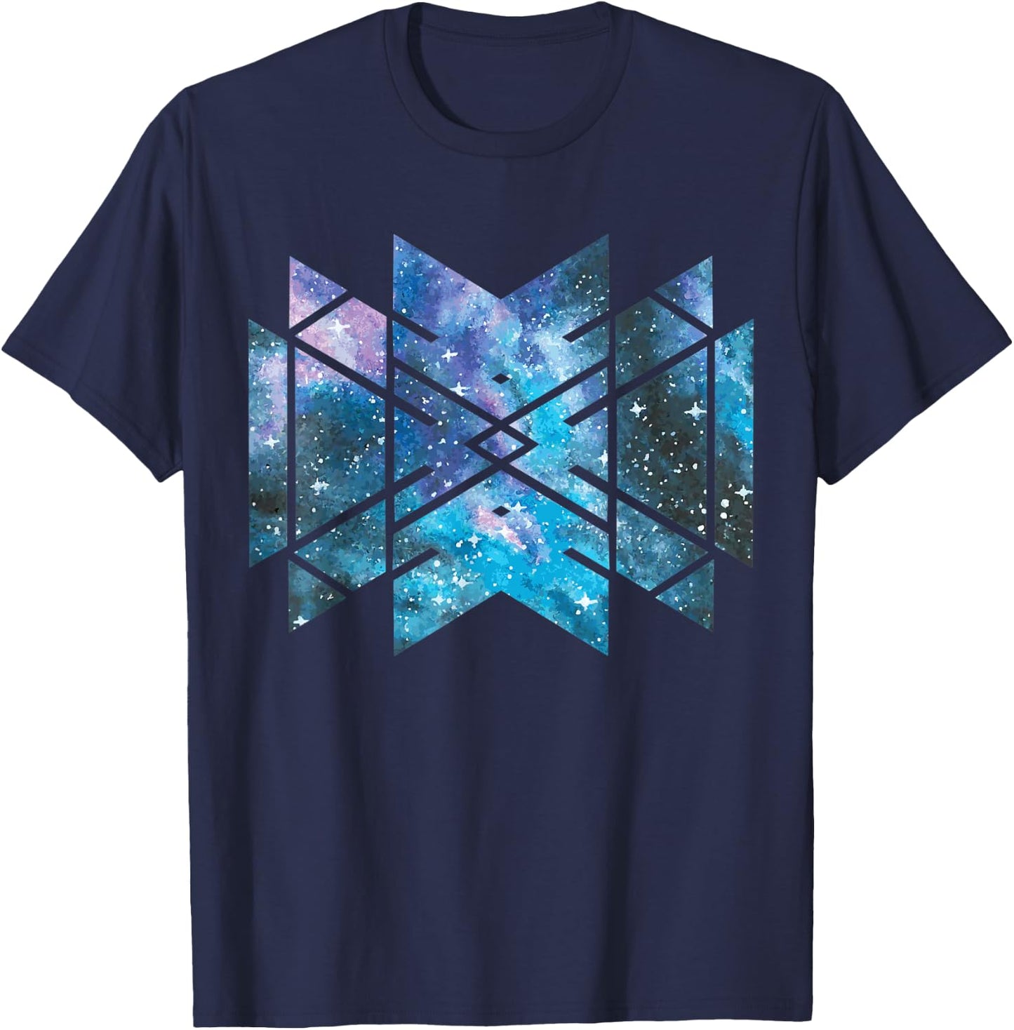 Sacred Geometry Cosmic Galaxy Universe Outer Space Gift T-Shirt - T-Shirt | Navy