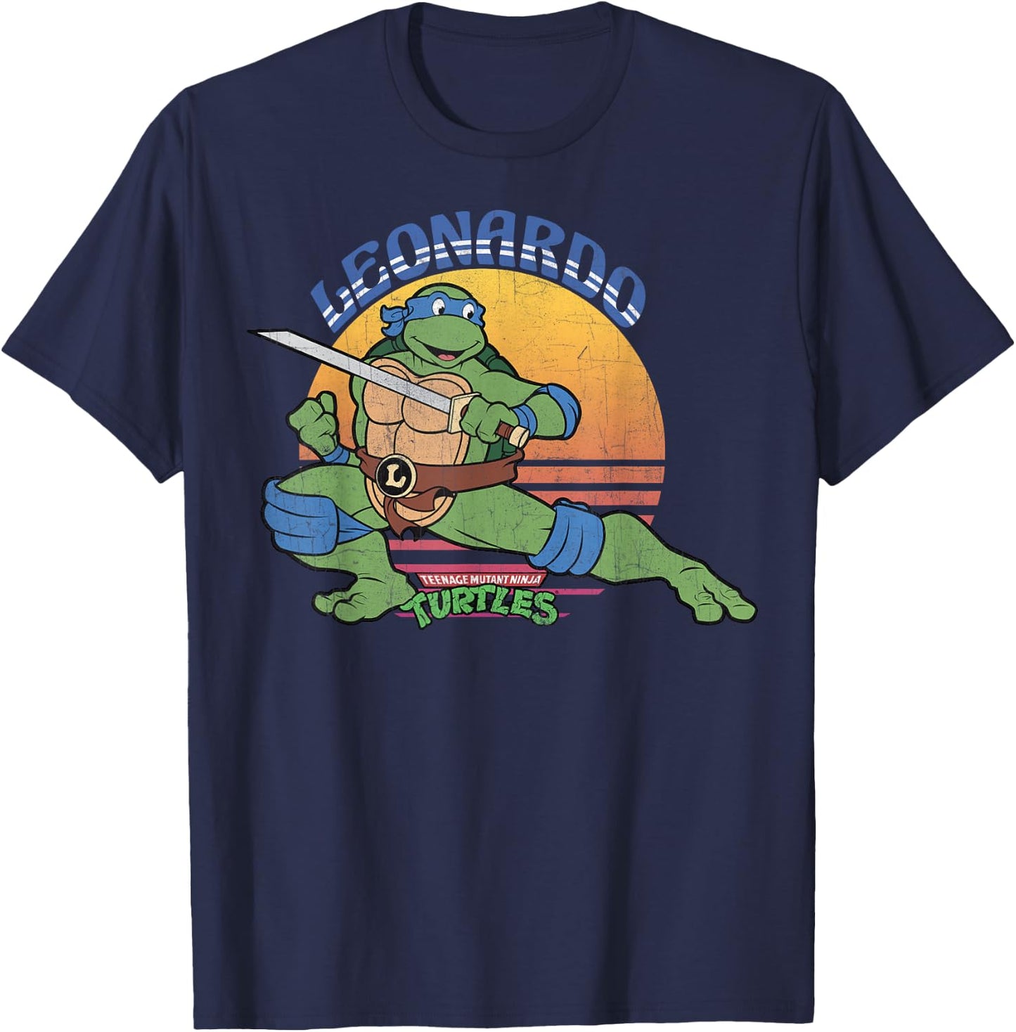 Teenage Mutant Ninja Turtles Leonardo Sun -Shirt T-Shirt - T-Shirt | Navy