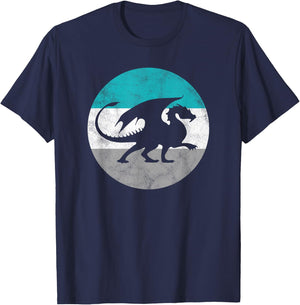 Dragon Gift Shirt Women Boys & Girls | Distressed T-Shirt - T-Shirt | Navy